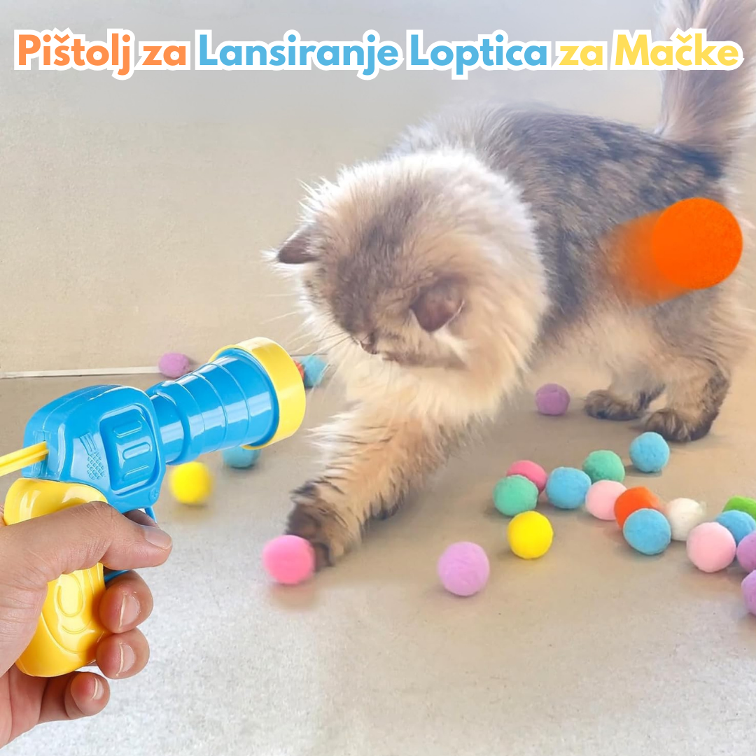 Pištolj Za Lansiranej Loptica Za Mačke