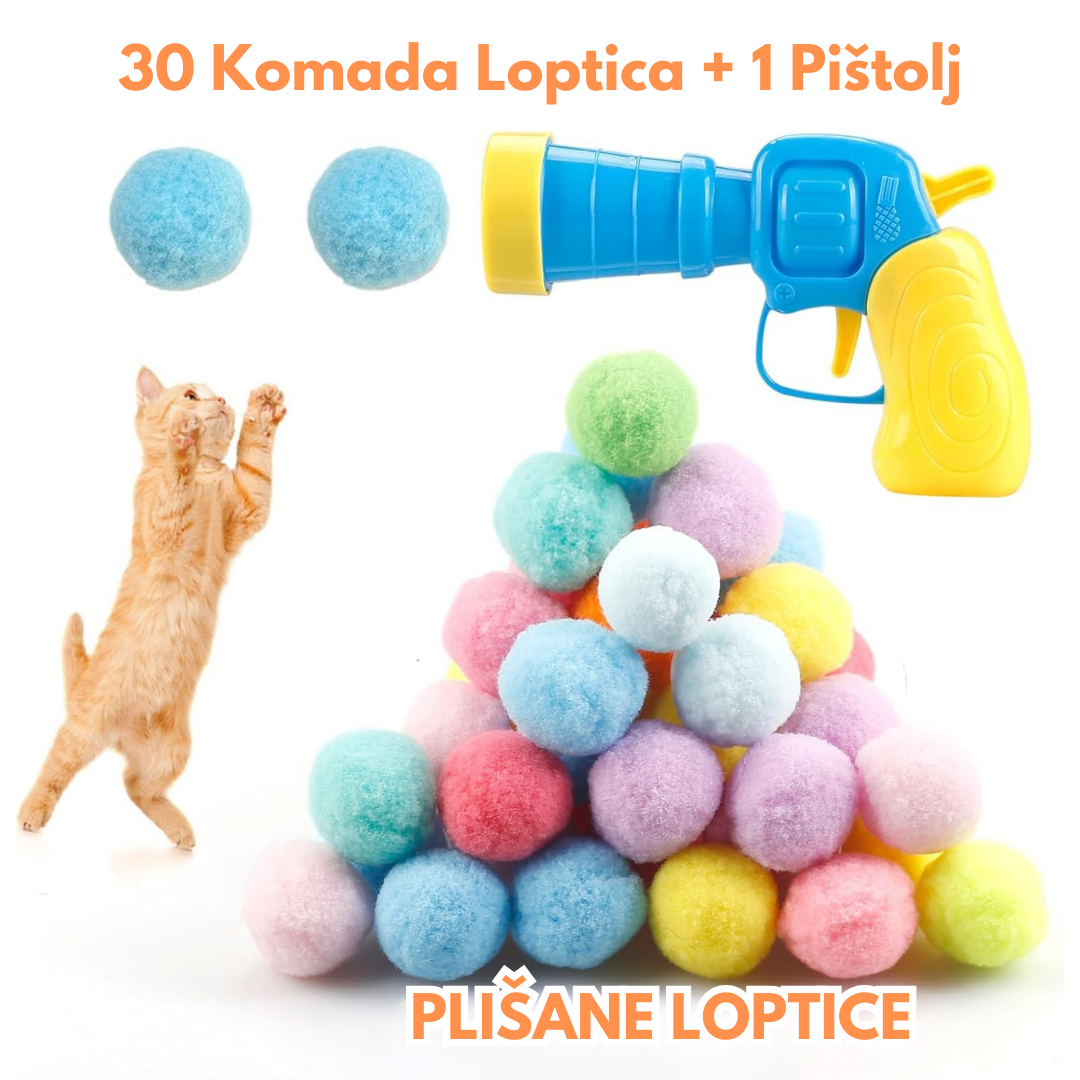 Pištolj Za Lansiranej Loptica Za Mačke