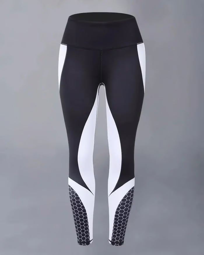 Legginsy sportowe z wysokim stanem