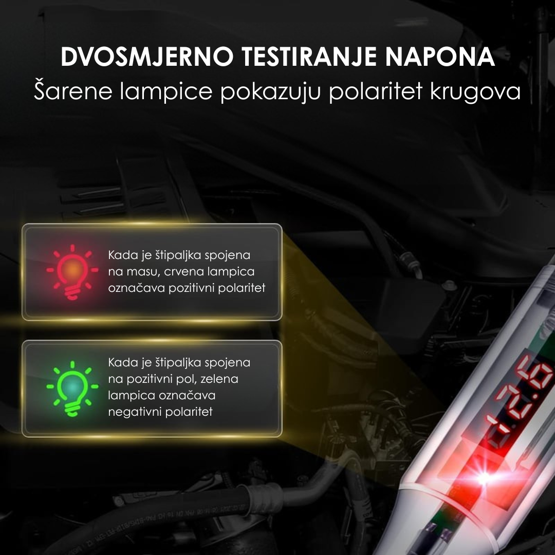 Profesionalni digitalni LED ispitivač napona 5–90V